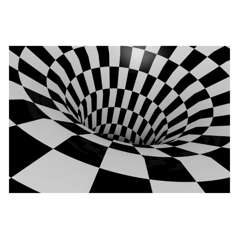 Black and White Tile Tunnel