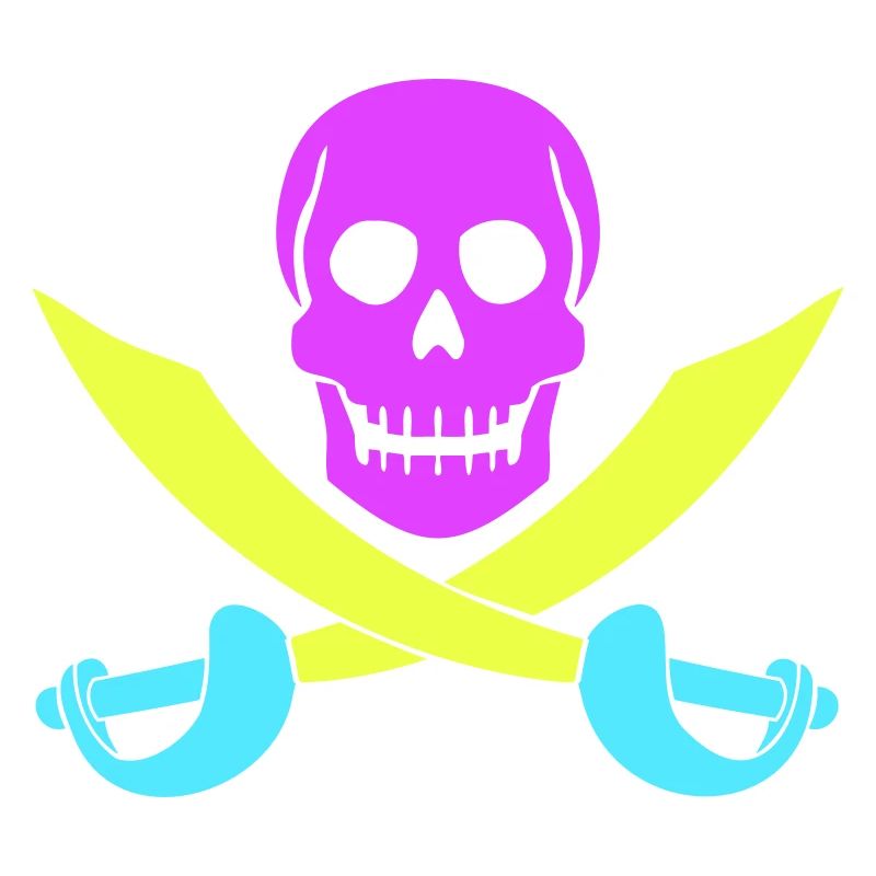 Crâne de pirate Sabre épées squelette crâne