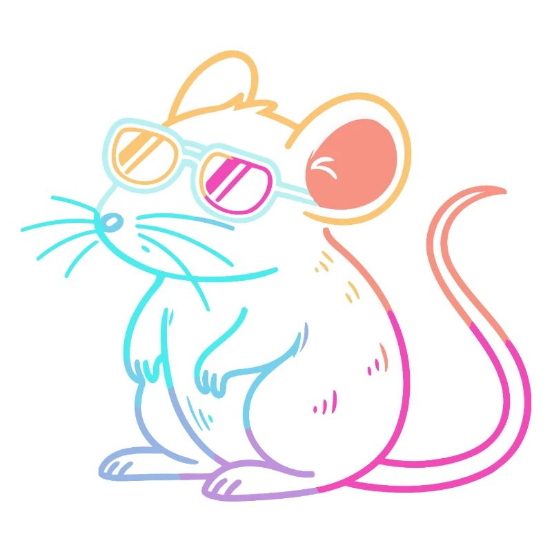Regenbogenratten-Neonbrille