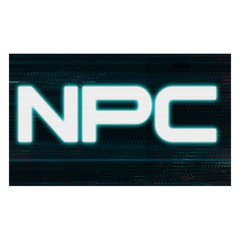 Neon NPC Glitch Stil