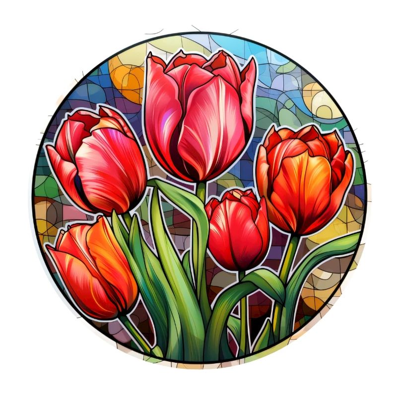Champ de tulipes