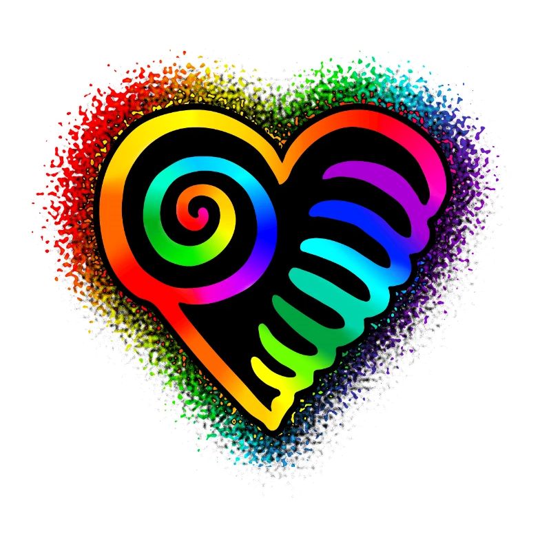 Herz Regenbogenfarben bunt