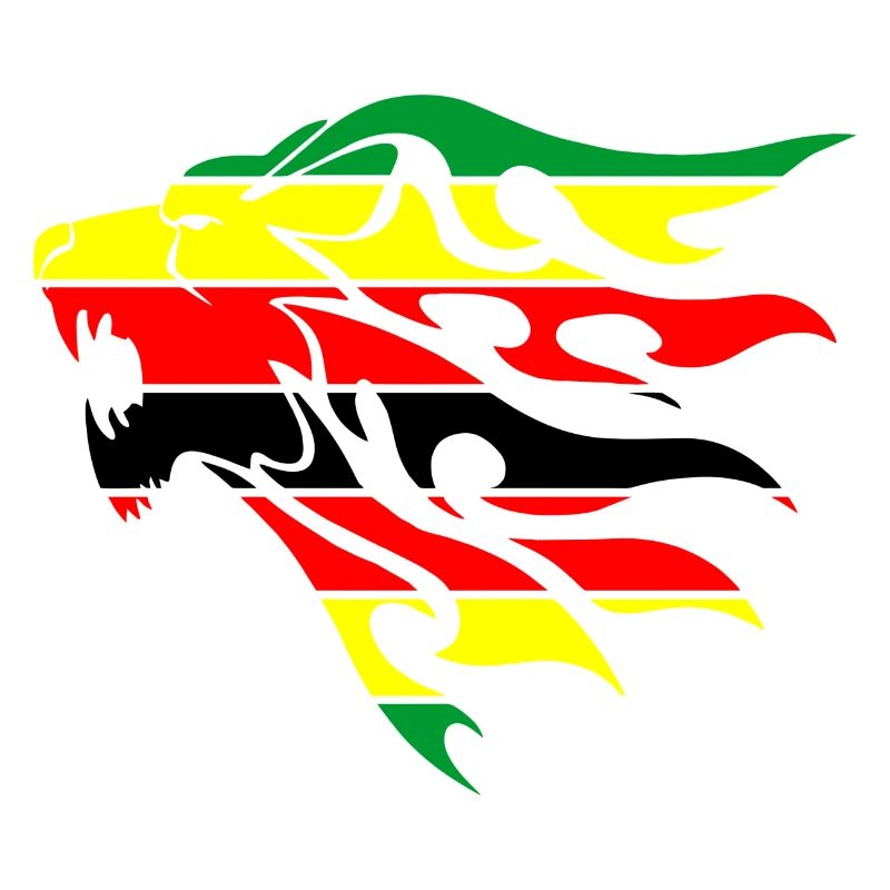 Simbabwe-Flagge Löwe