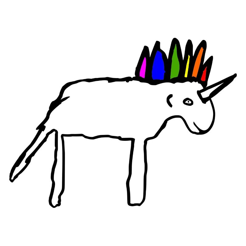 Beautiful scribbled unicorn
