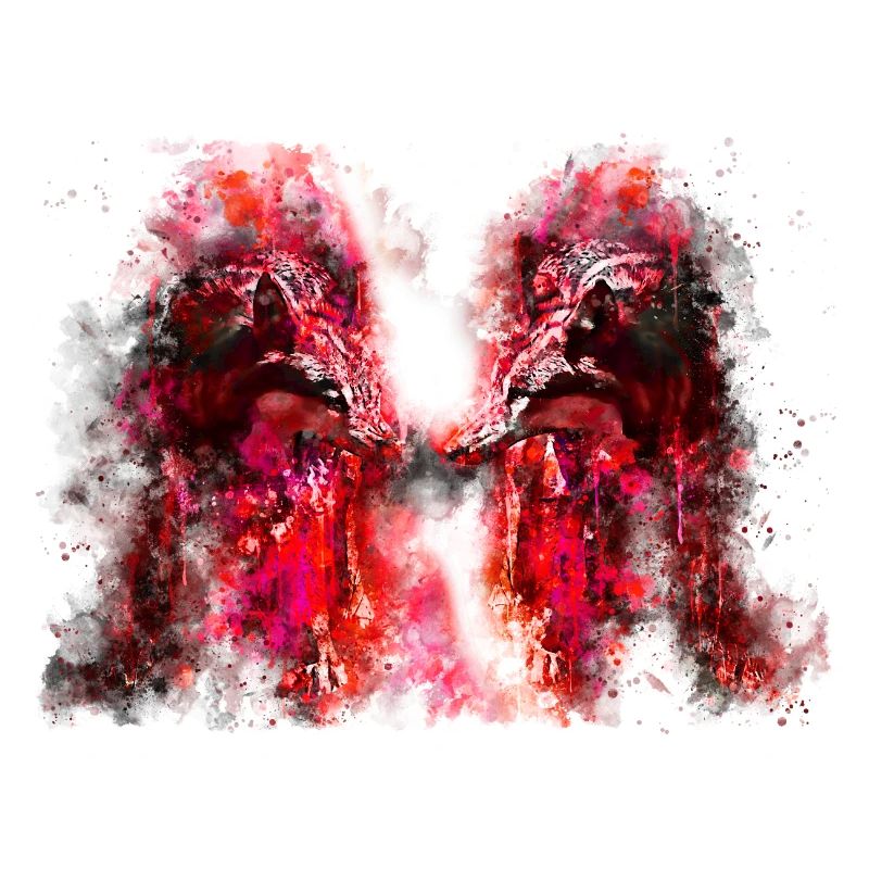 gxp woelfe hate monday splatter watercolor red
