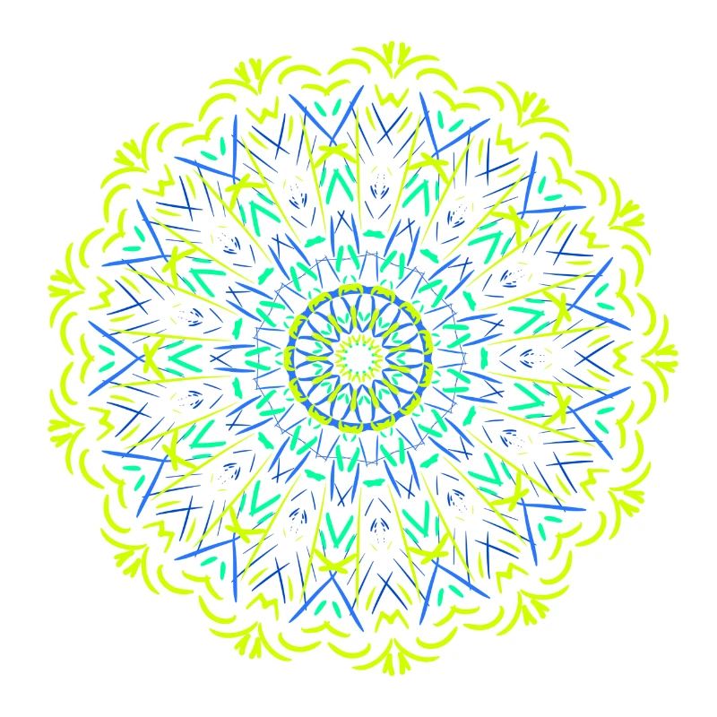 Luminous Mandala Neon Design
