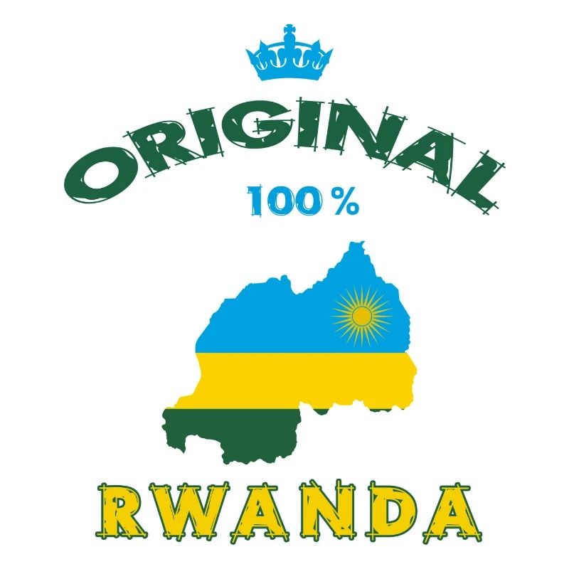 Design original 100 % drapeau du Rwanda