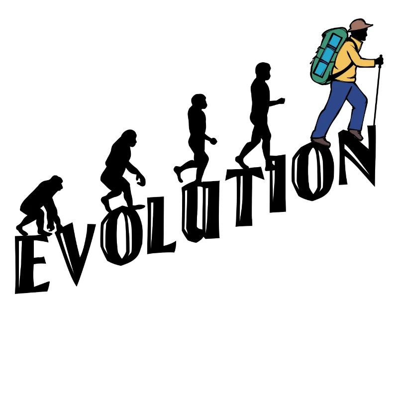 Wandern Evolution Wanderer Wanderung Klettern