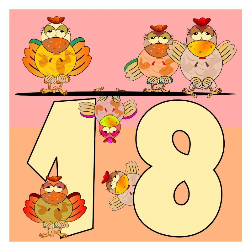 Poules de dix-huit ans - 18e anniversaire