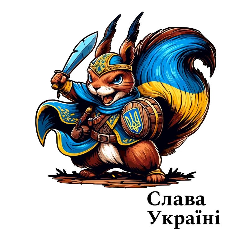 Cooles Ukraine Kämpfer Eichhörnchen