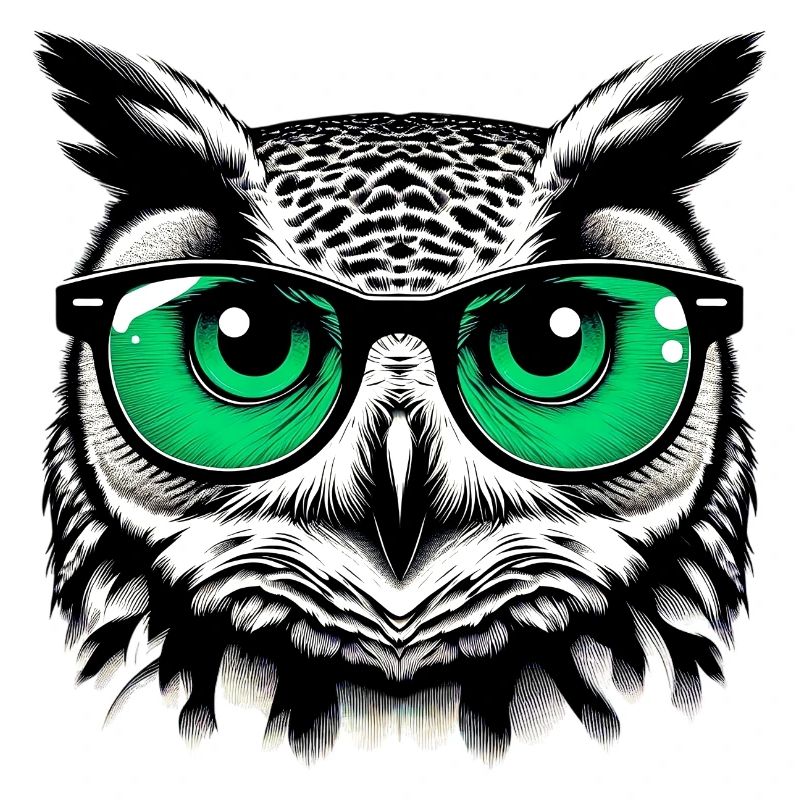 Eule mit Brille