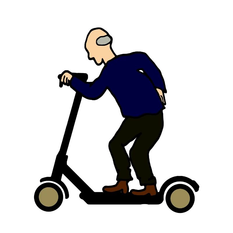Opa auf Eroller E Scooter Lustige Geschenkidee