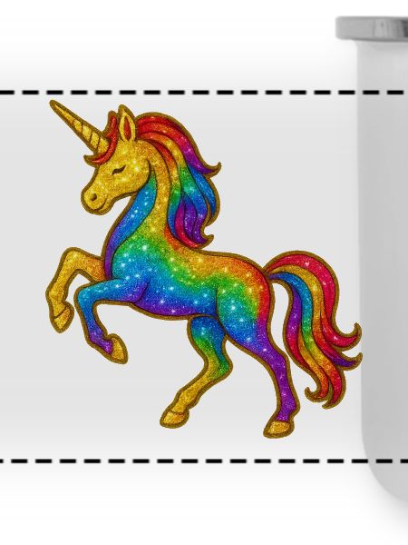 Glitzernder Regenbogen-Einhorn