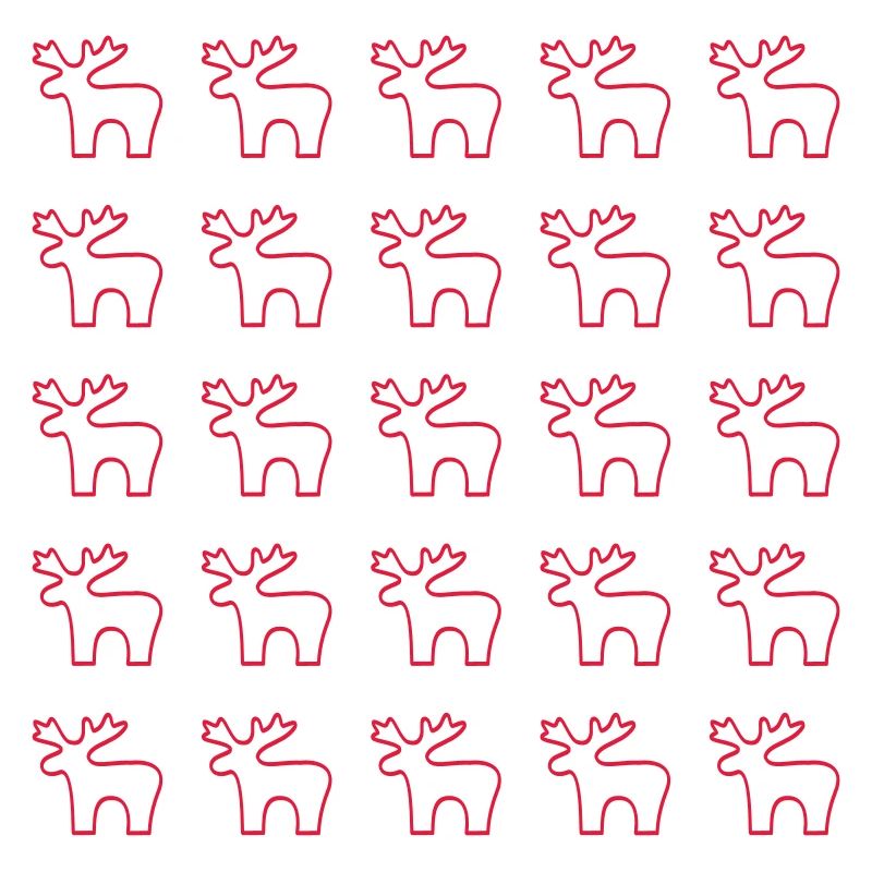 Red Reindeer Silhouette Pattern