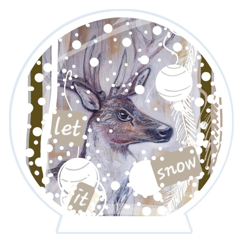 Snow Globe Deer