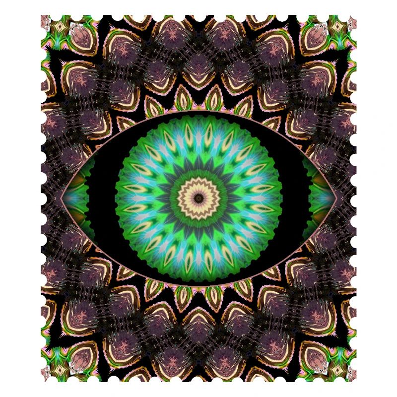 Kaleidoscopic eye pattern