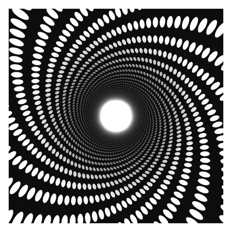 Vortex en spirale à points hypnotiques