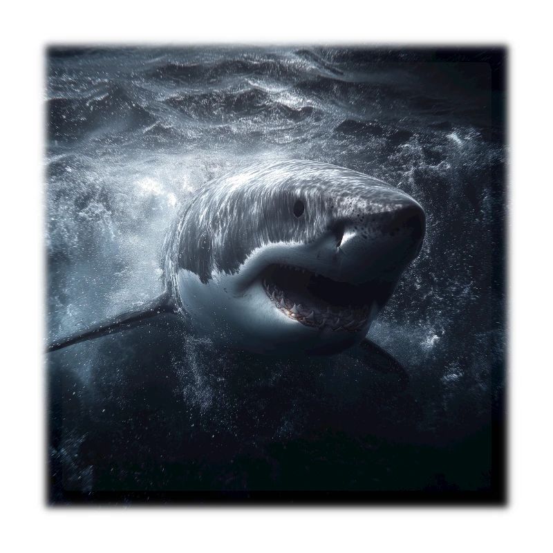 Conception de l’attaque du grand requin blanc dans l’océan