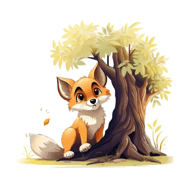 Waldfuchs am goldenen Baum