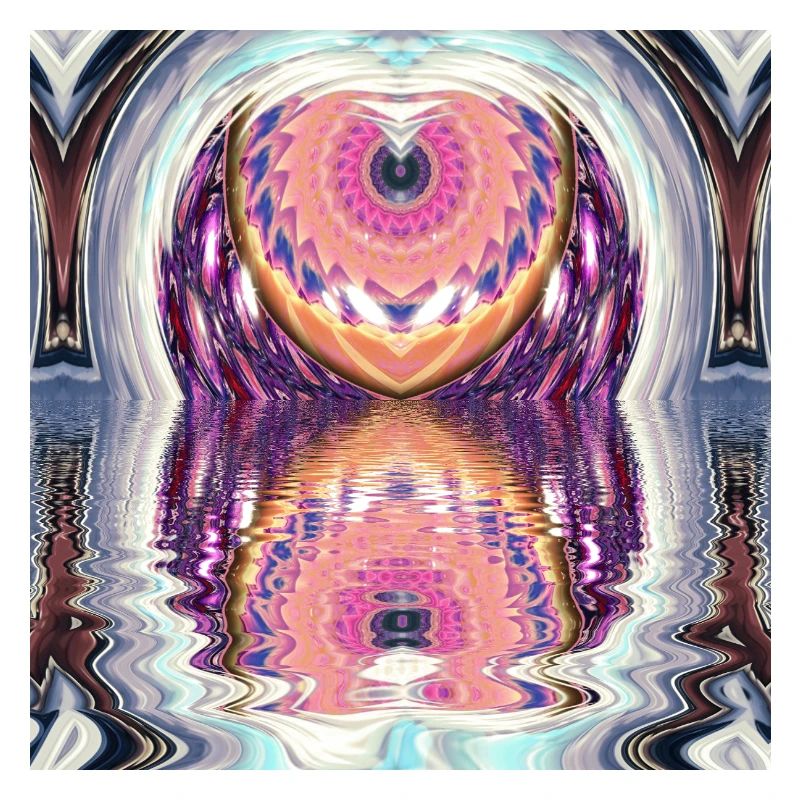 Circle Mandala Reflet en couleurs néon