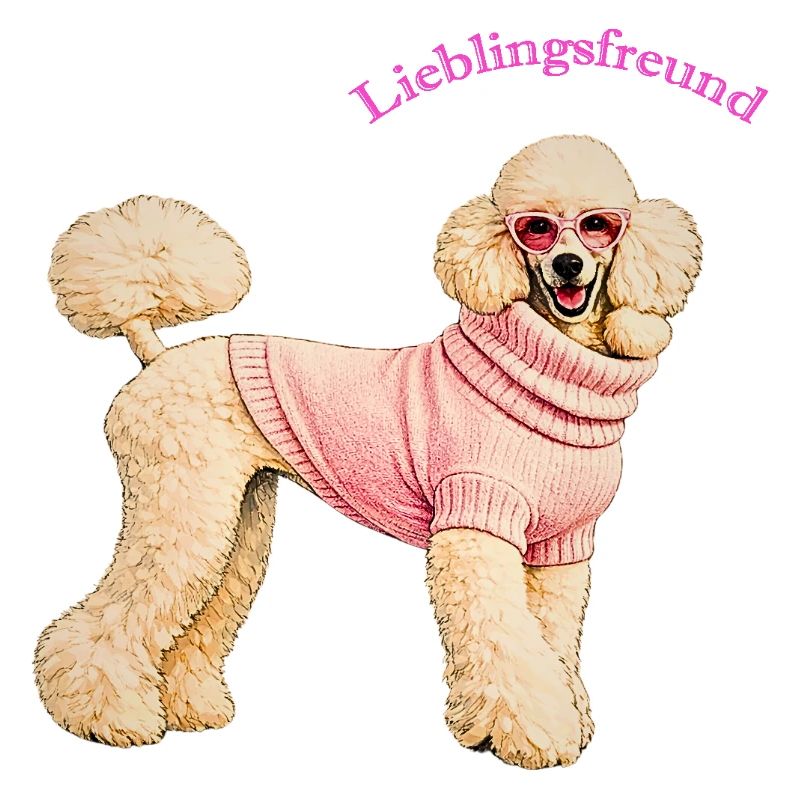 Lieblingsfreund Königspudel im rosa Pullover