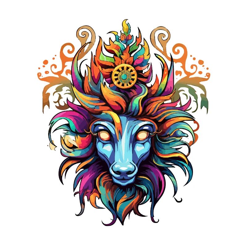 Colored Lion Head Volcanic Magic