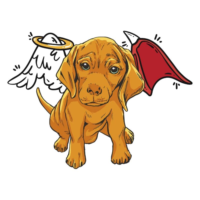 Dog Pets Angel Devil Wings Dogs Devilish