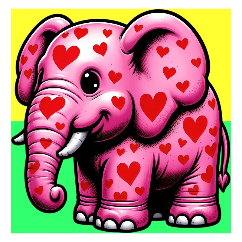 Elefant mit Herz und Herzen