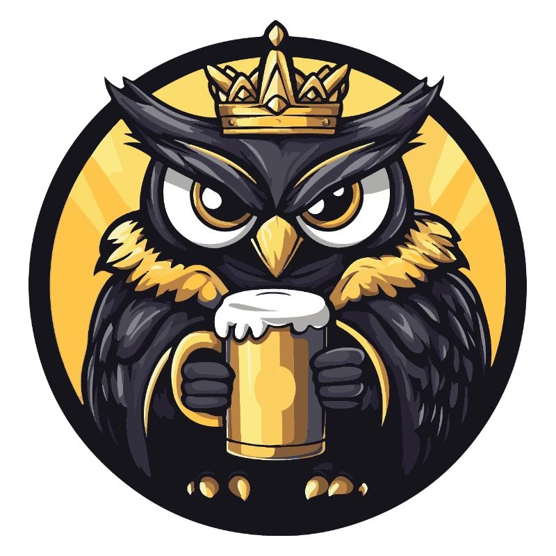 Eule Bier Lustig