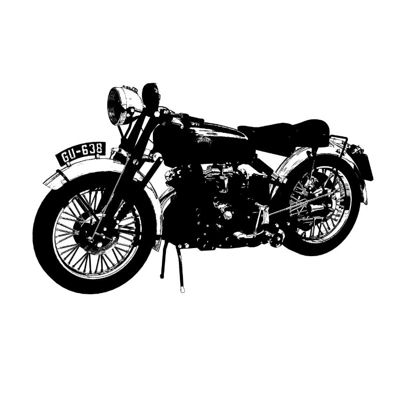 Moto classique Black Shadow