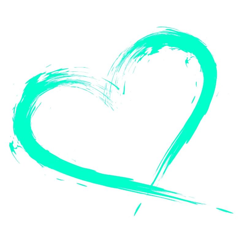 Heart design turquoise vector new