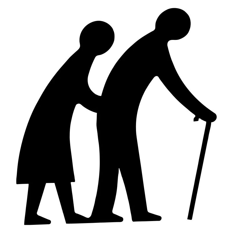 Altes Paar Silhouette Idee Geschenk gehen