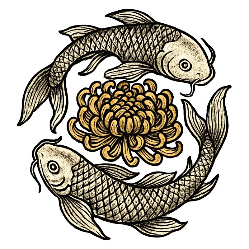 Koi Chrysanthemum Cycle