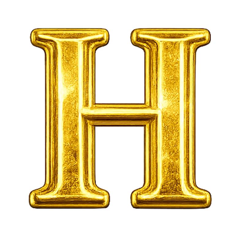 Golden H Monogram