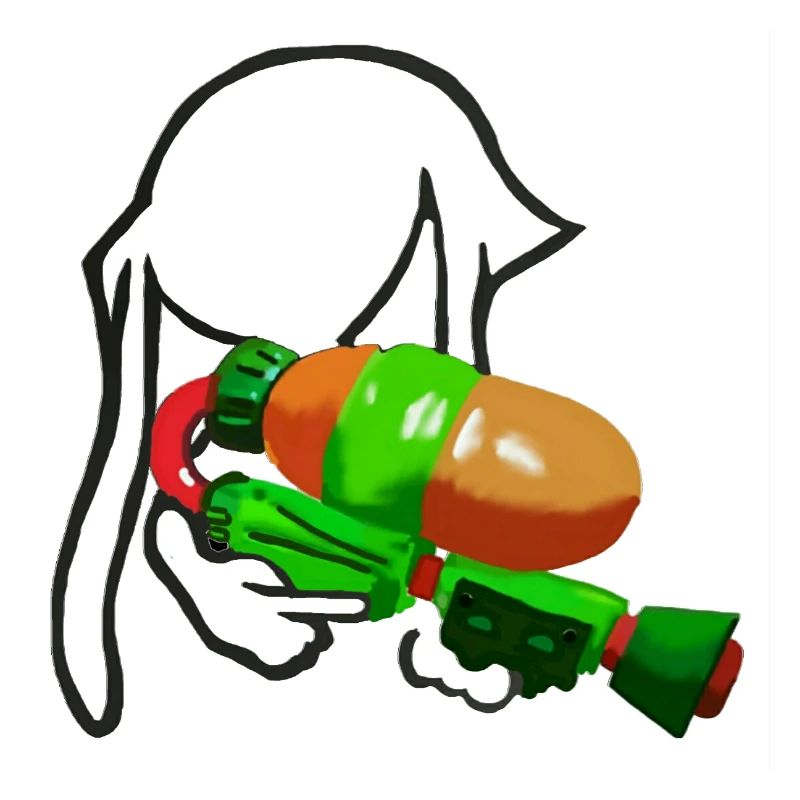 Inklink with weapon, splatoon, gamer, gambling