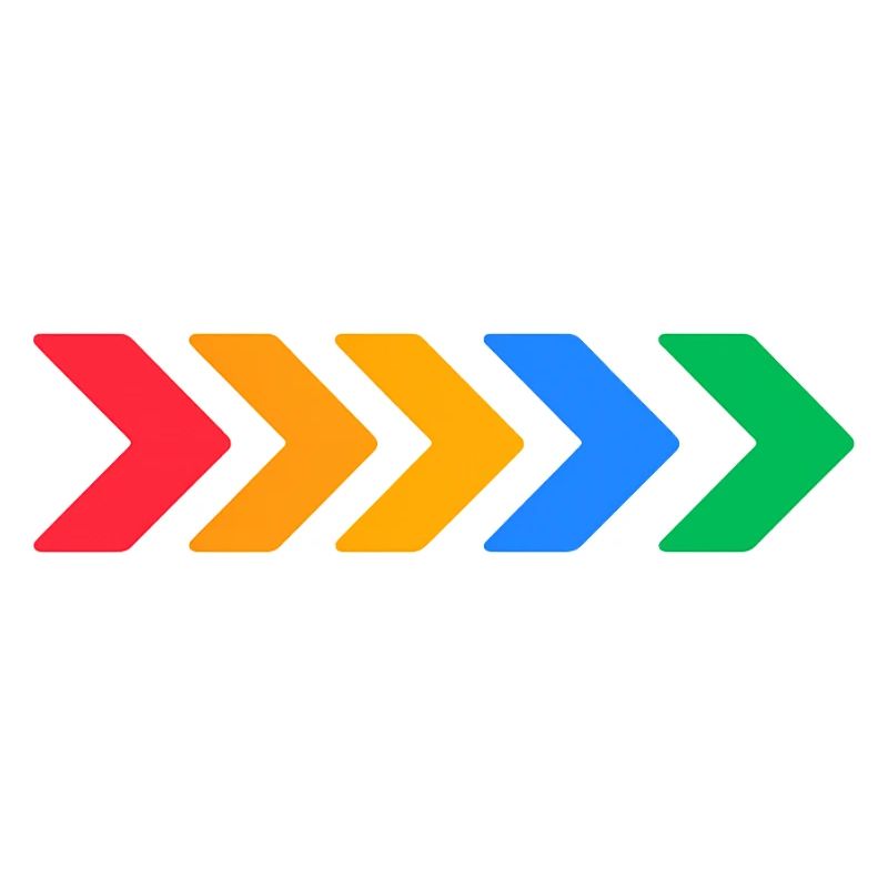 Flèches colorées - Progrès en cinq couleurs