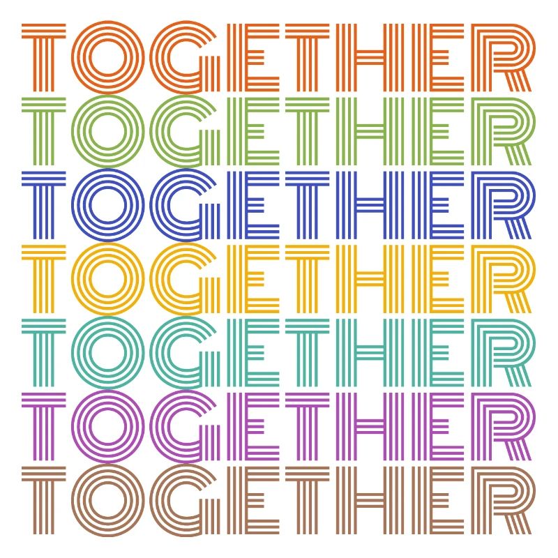 Together Schrift Geschenk