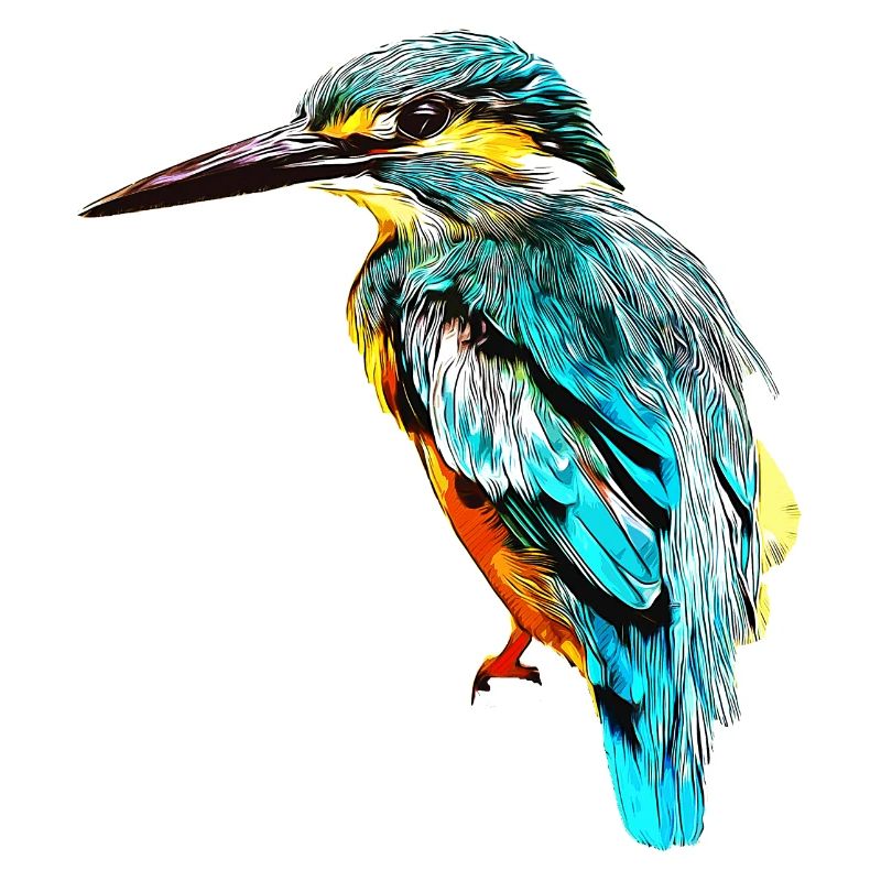 gxp oiseau de glace kingfisher vector art