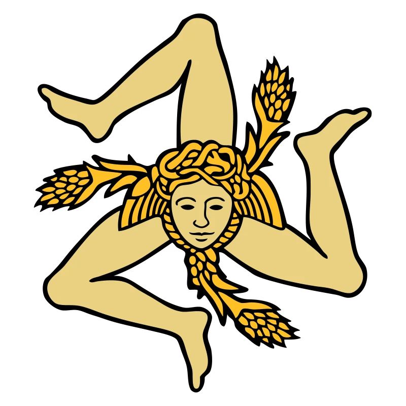 Sicile Trinacria drapeau Sicilien Sicilia