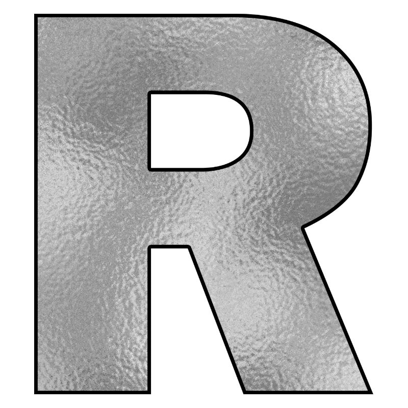 Buchstabe R Silber