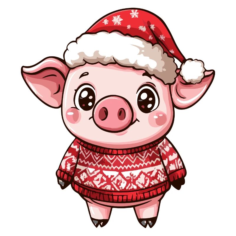 Bande dessinée de Noël cochon