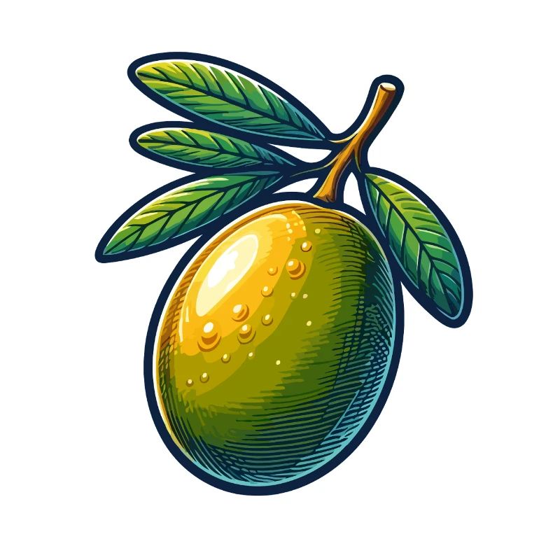 Refreshing olive illustration