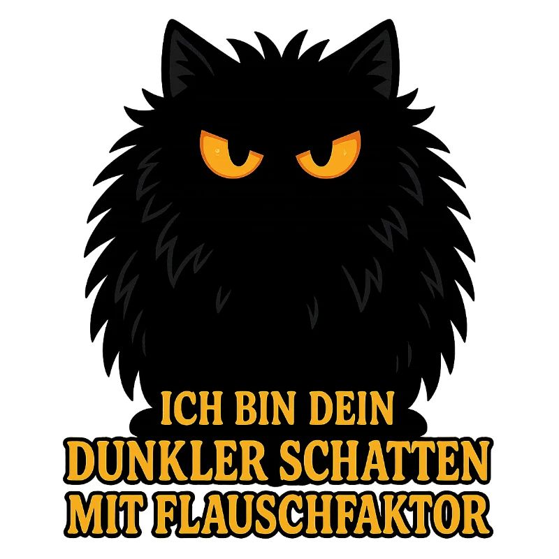 Dunkler Schatten mit Flauschfaktor – Katze