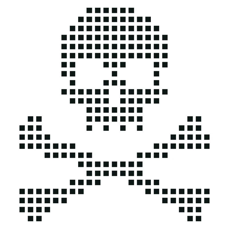 Pixel Skull Crossbones