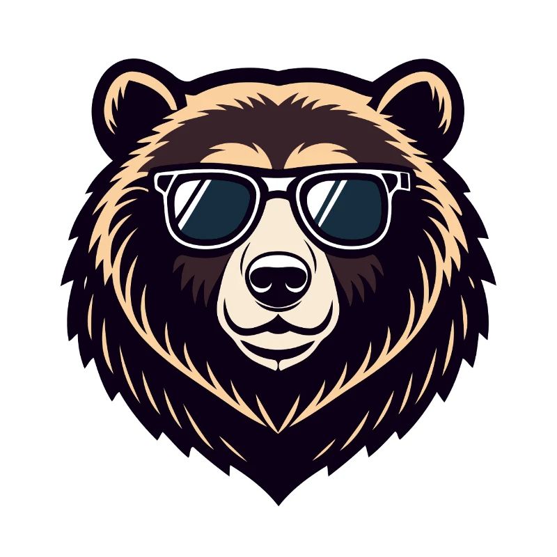 Cooler Bär mit Brille