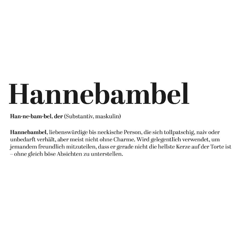 Hannebambel Pet Name Clumsy Fun