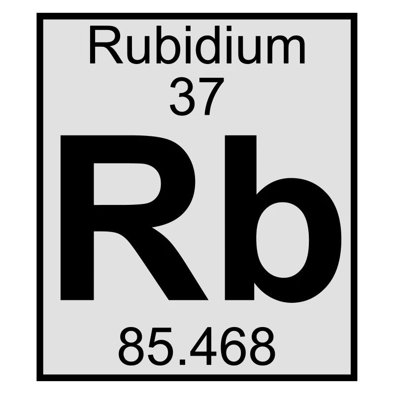 Elements 37 - rb (rubidium) - Full (white)