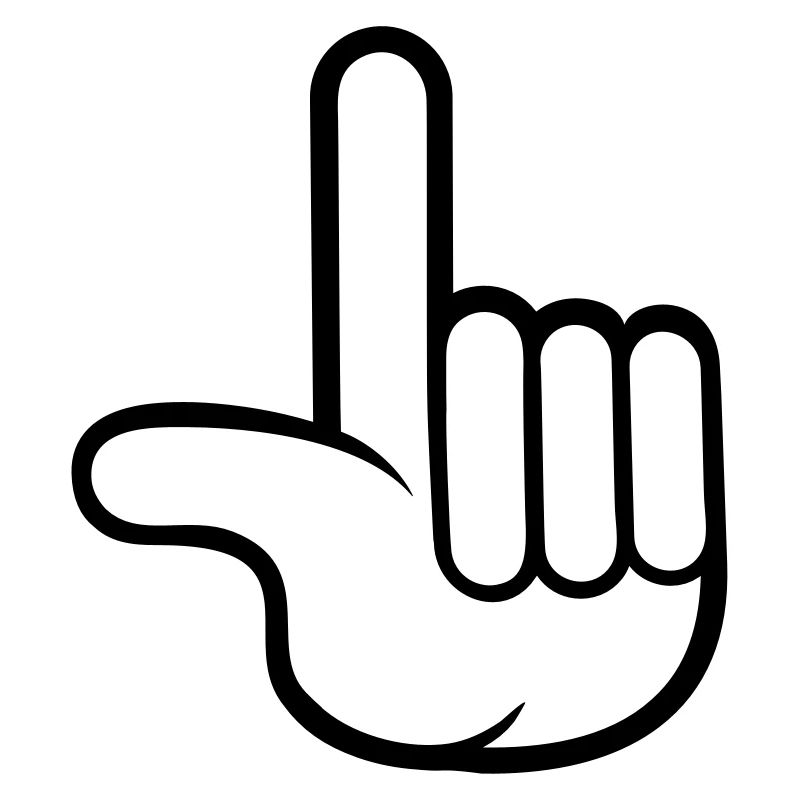 Forefinger comic cartoon show finger hand
