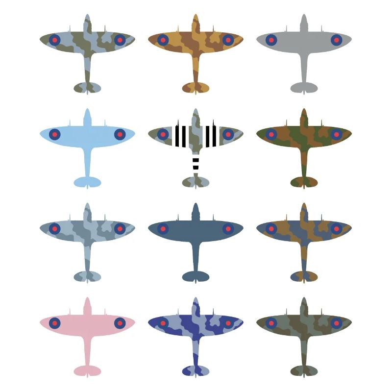 Spitfire Kampfflugzeug / Tarnmuster