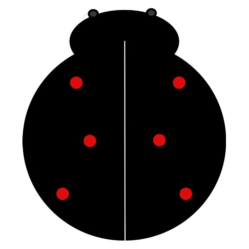 Black Ladybug with Red Dots